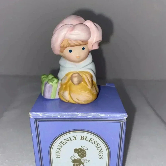 Vintage Avon Nativity Heavenly Blessings Melchior Magi Box 1986 Three Wise Men - Picture 8 of 10